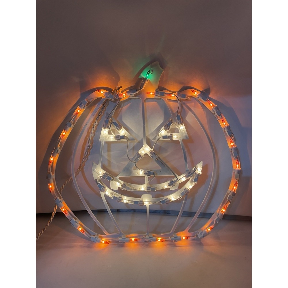 Light Up Halloween Pumpkin W/ Box Vintage 2000 Impact Plastics #85503 TESTED - Picture 9 of 10
